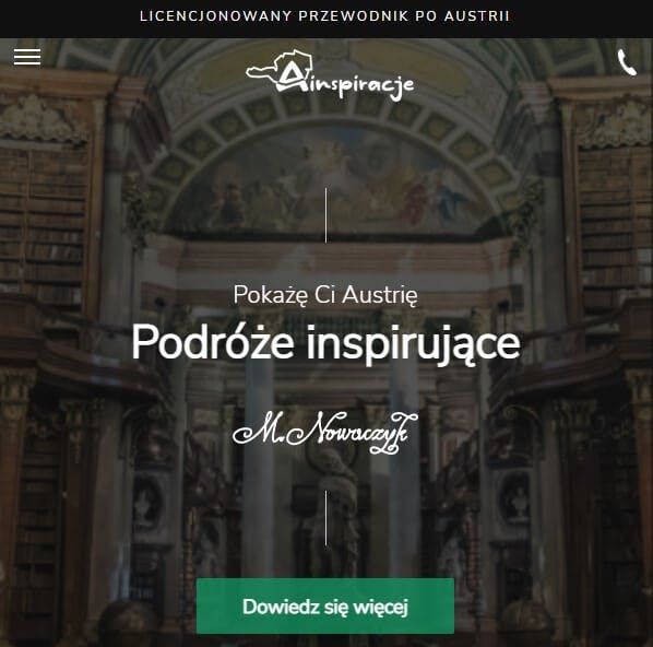 Screenshot of Ainspiracje website 