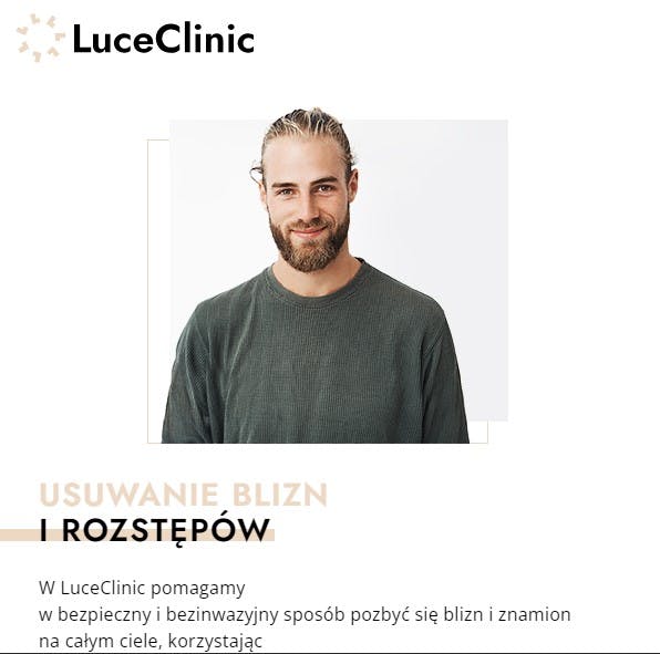Screenshot of Luce Clinic website
